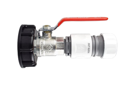IBC 2” S60X6 Cap with ¾” BSP Lever Valve and Max Flo Hose Connectors Set - Armstrong Cheshire