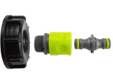 IBC 2” S60X6 Cap with ¾” BSP Threaded Hose Connector and Double Male Lime - Armstrong Cheshire
