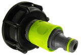 IBC 2” S60X6 Cap with ¾” BSP Threaded Hose Connector and Double Male Lime - Armstrong Cheshire