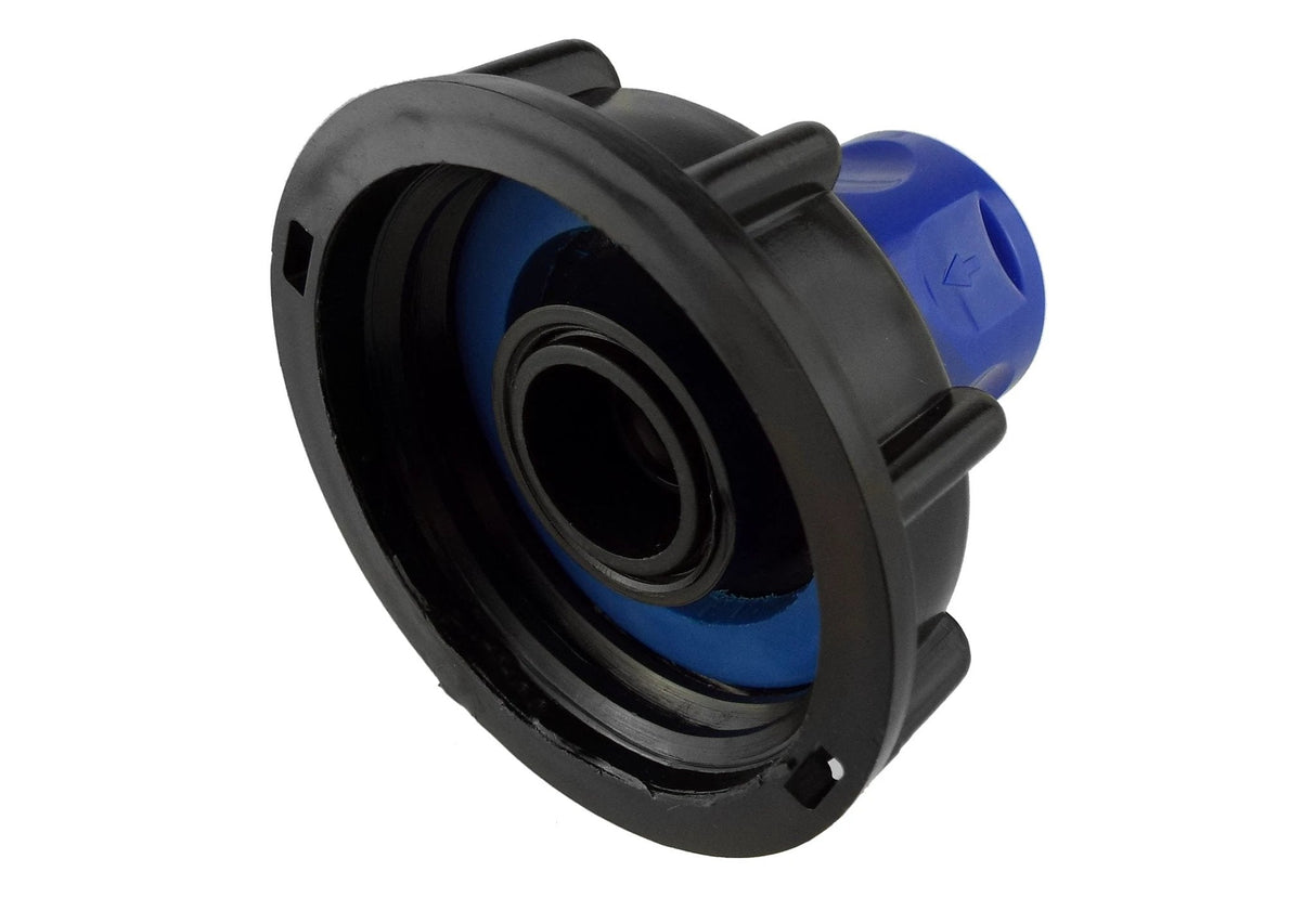 IBC 2” S60X6 Cap with ¾” BSP Threaded Hose Connector Blue - Armstrong Cheshire