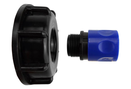 IBC 2” S60X6 Cap with ¾” BSP Threaded Hose Connector Blue - Armstrong Cheshire