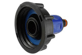 IBC 2” S60X6 Cap with ¾” BSP Threaded Hose Connector Blue and Double Male - Armstrong Cheshire