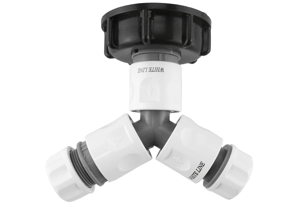 IBC 2” S60X6 Cap with ¾” BSP Threaded Hose Connector, Three Way and Hose Connectors - Armstrong Cheshire