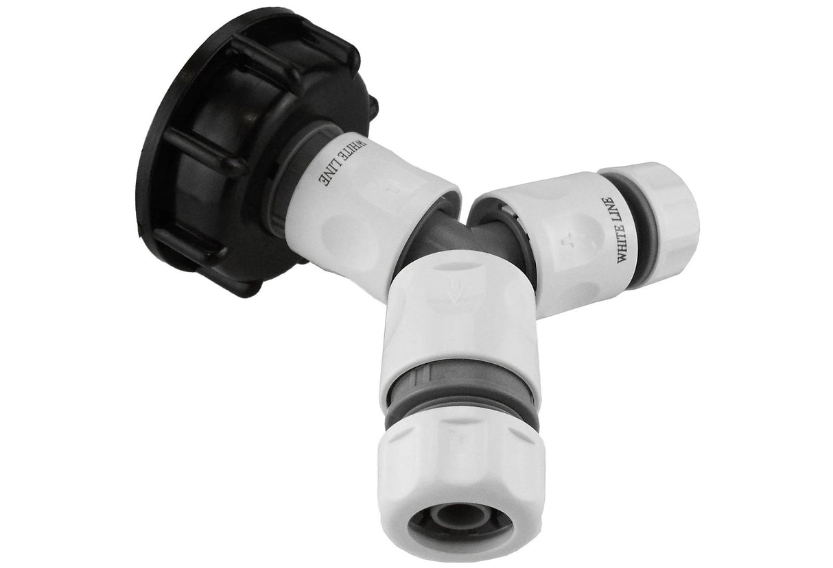 IBC 2” S60X6 Cap with ¾” BSP Threaded Hose Connector, Three Way and Hose Connectors - Armstrong Cheshire