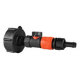 IBC 2” S60X6 Cap with BSPF Thread-Quick Connect Male Valve and Hose Connector 16mm Barb - Armstrong Cheshire