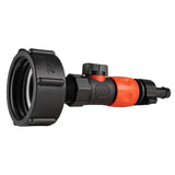 IBC 2” S60X6 Cap with BSPF Thread-Quick Connect Male Valve and Hose Connector 16mm Barb - Armstrong Cheshire