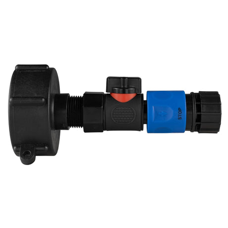 IBC 2” S60X6 Cap with BSPF Thread-Quick Connect Male Valve and Hose Connector 3/4" BSPF - Armstrong Cheshire