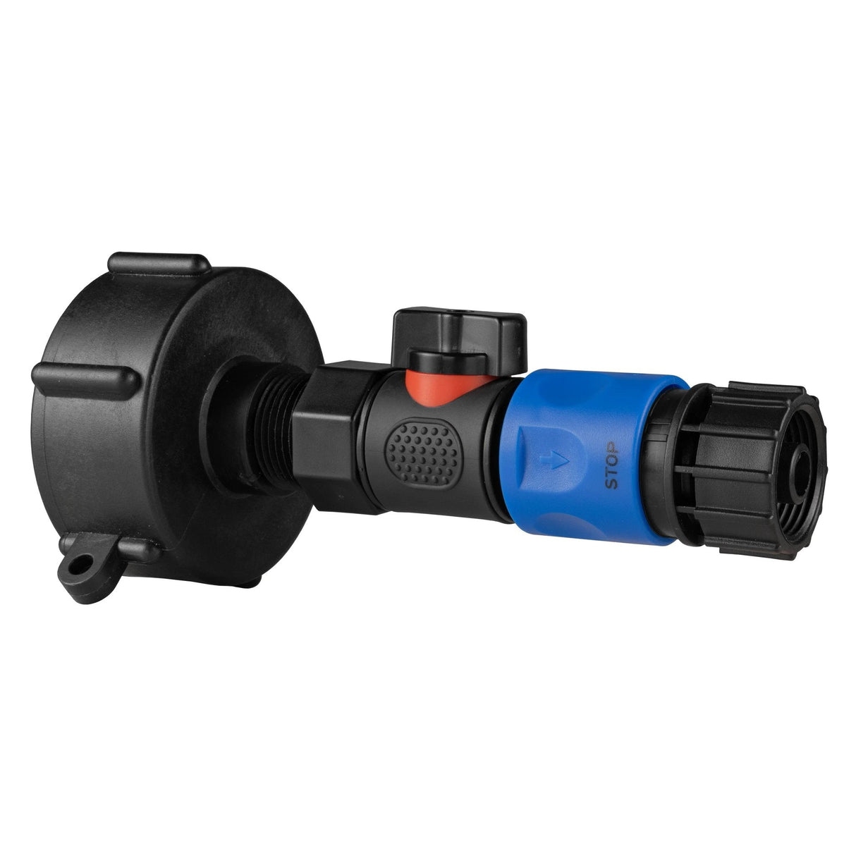 IBC 2” S60X6 Cap with BSPF Thread-Quick Connect Male Valve and Hose Connector 3/4" BSPF - Armstrong Cheshire