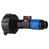 IBC 2” S60X6 Cap with BSPF Thread-Quick Connect Male Valve and Hose Connector 3/4" BSPM - Armstrong Cheshire