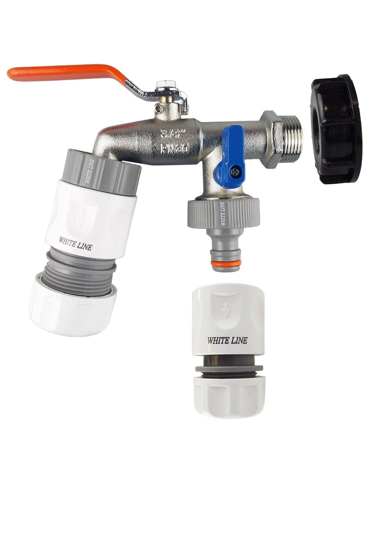 IBC 2” S60X6 Cap with Double Lever Tap, 1 x Max Flo Outlet and 1 x Standard Outlet - Armstrong Cheshire