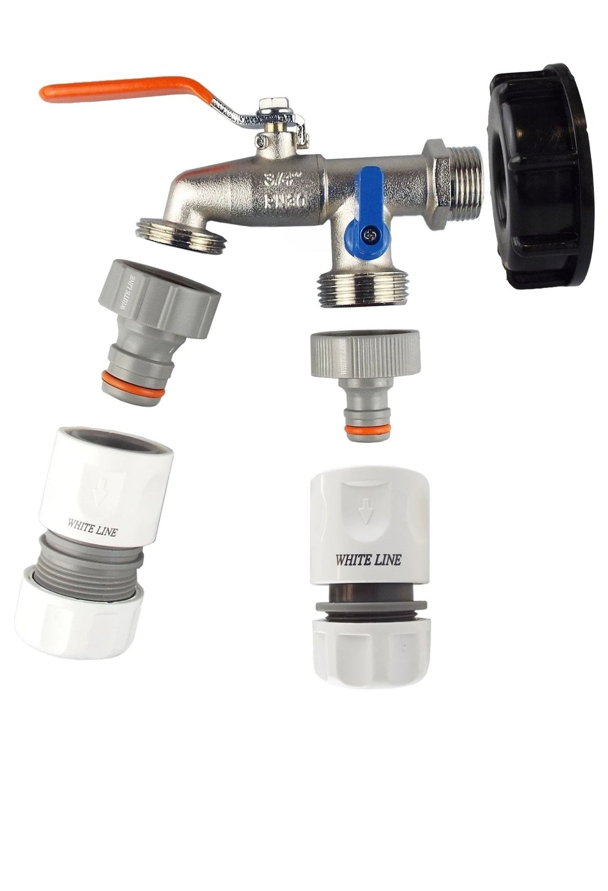 IBC 2” S60X6 Cap with Double Lever Tap, 1 x Max Flo Outlet and 1 x Standard Outlet - Armstrong Cheshire