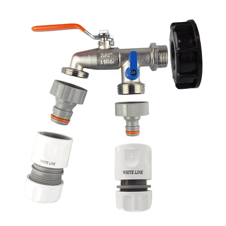 IBC 2” S60X6 Cap with Double Lever Tap, 1 x Max Flo Outlet and 1 x Standard Outlet - Armstrong Cheshire