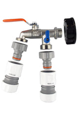 IBC 2” S60X6 Cap with Double Lever Tap and Max Flo Hose Connectors Set - Armstrong Cheshire