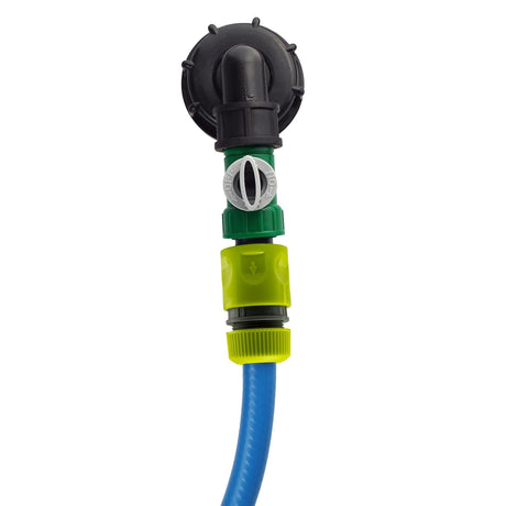IBC 2” S60X6 Cap with Elbow Fitting, Quick Connector, Valve and Hose Connector - Armstrong Cheshire