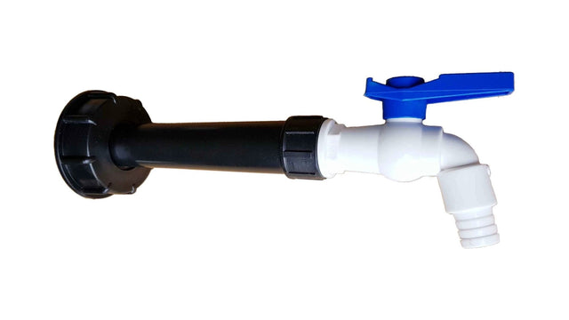 IBC 2” S60X6 Cap with Filter Extension and White Blue Plastic Tap - Armstrong Cheshire