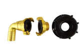 IBC 2” S60X6 Cap with Geka Type Fittings 25mm Barb Swivel Elbow - Armstrong Cheshire