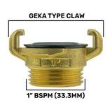 IBC 2” S60X6 Cap with Geka Type Fittings 25mm Barb Swivel Elbow - Armstrong Cheshire