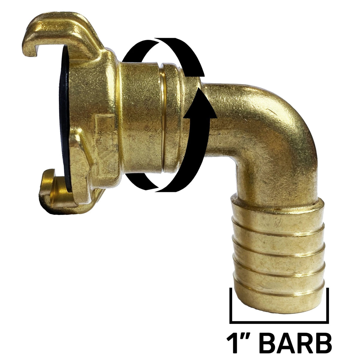 IBC 2” S60X6 Cap with Geka Type Fittings 25mm Barb Swivel Elbow - Armstrong Cheshire