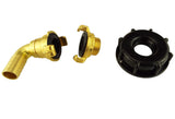 IBC 2” S60X6 Cap with Geka Type Fittings 25mm Barb Swivel Elbow - Armstrong Cheshire