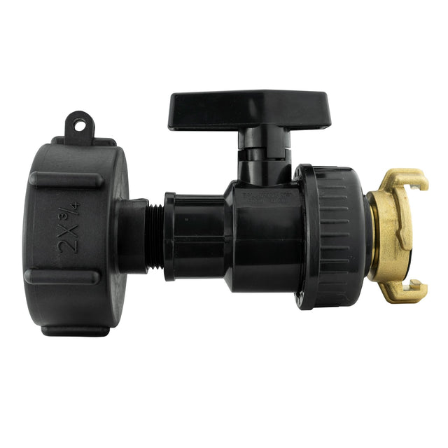 IBC 2” S60X6 Cap with Large Plastic Valve and Geka Type Fitting - Armstrong Cheshire