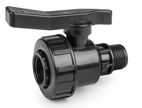 IBC 2” S60X6 Cap with Large Plastic Valve and MDPE Straight 25mm - Armstrong Cheshire