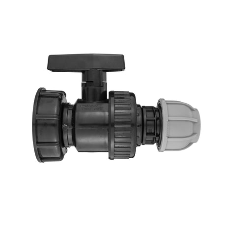 IBC 2” S60X6 Cap with Large Plastic Valve and MDPE Straight 32mm - Armstrong Cheshire
