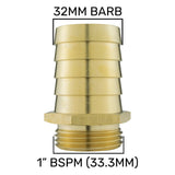 IBC 2” S60X6 Cap with Lever Valve and 32mm Brass Barb - Armstrong Cheshire
