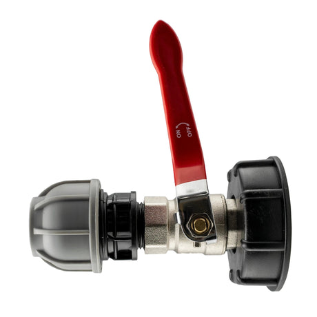 IBC 2” S60X6 Cap with Lever Valve and 32mm MDPE Straight - Armstrong Cheshire