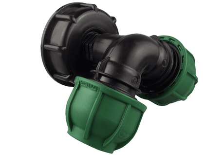 IBC 2” S60X6 Cap with MDPE Elbow Tee 25mm - Armstrong Cheshire