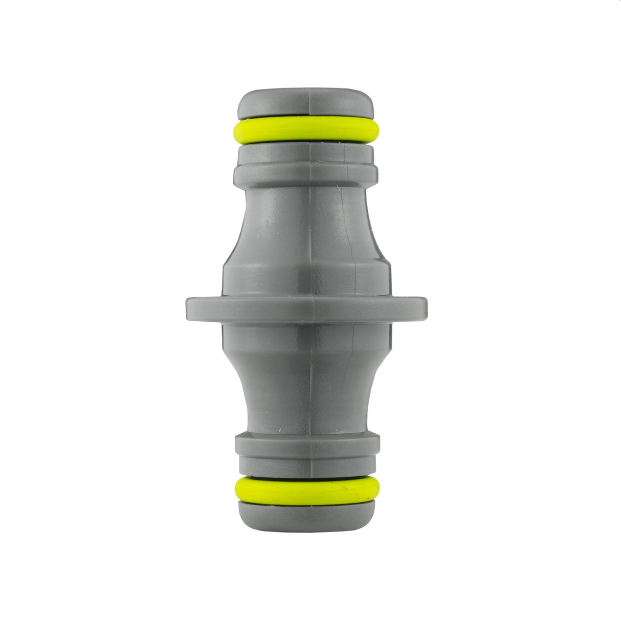 IBC 2” S60X6 Cap with Threaded Hose Fitting, Double Male and Hose Connector Lime - Armstrong Cheshire