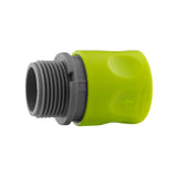 IBC 2” S60X6 Cap with Threaded Hose Fitting, Double Male and Hose Connector Lime - Armstrong Cheshire