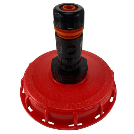 IBC 6-inch Cap Kit with 3/4” Hose Pipe Connector (Black) - Armstrong Cheshire
