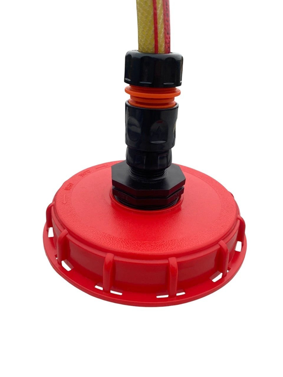 IBC 6-inch Cap Kit with 3/4” Hose Pipe Connector (Black) - Armstrong Cheshire