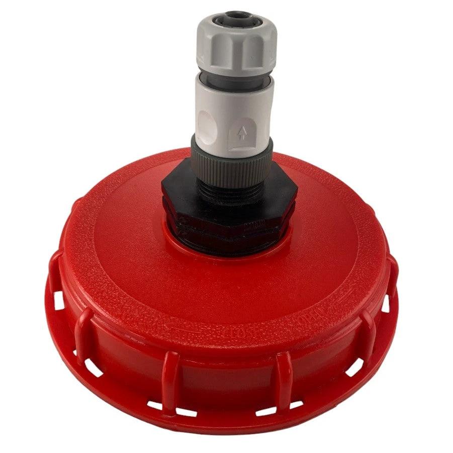 IBC 6-inch Cap Kit with ½” Hose Pipe Connector (White) - Armstrong Cheshire