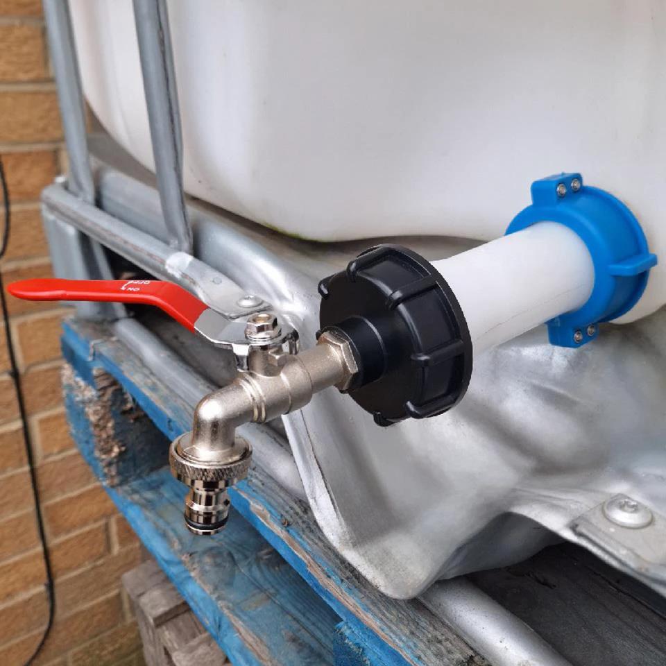 IBC S60x6 M-F Extender Swivel with S60X6 Cap and Quick Connect Lever Tap ¾” BSP - Armstrong Cheshire