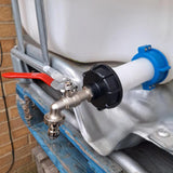 IBC S60x6 M-F Extender Swivel with S60X6 Cap and Quick Connect Lever Tap ¾” BSP - Armstrong Cheshire