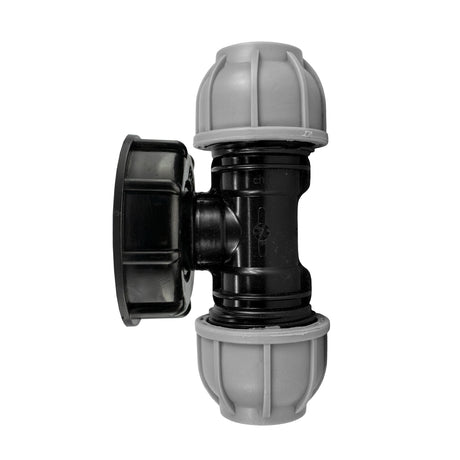 IBC 2” S60X6 Cap with 25mm MDPE Tee