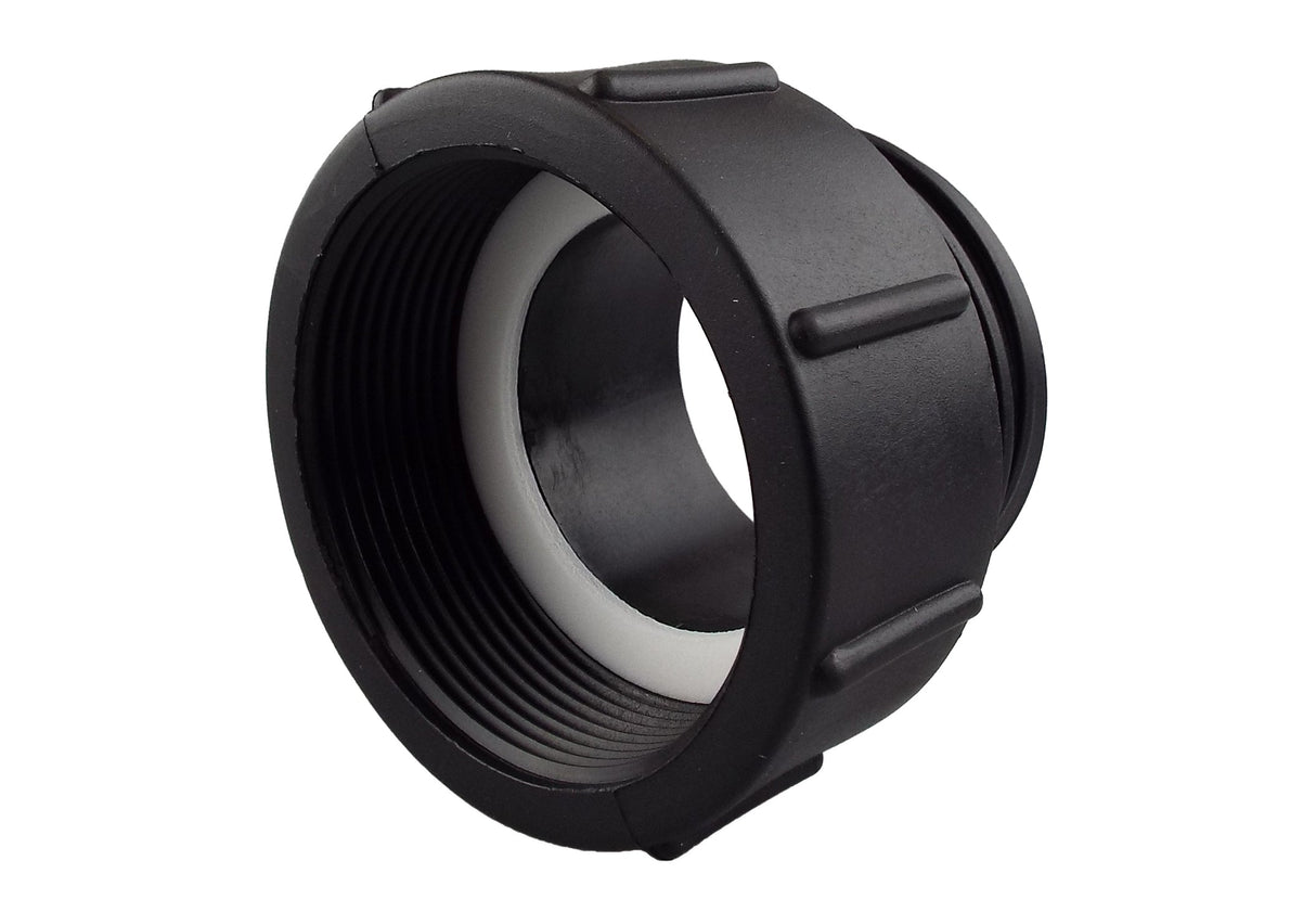 IBC 2” BSPF – S60X6 Cap with S60X6 – ½” BSPF Cap and Brass Bib Tap 1/2” Barb