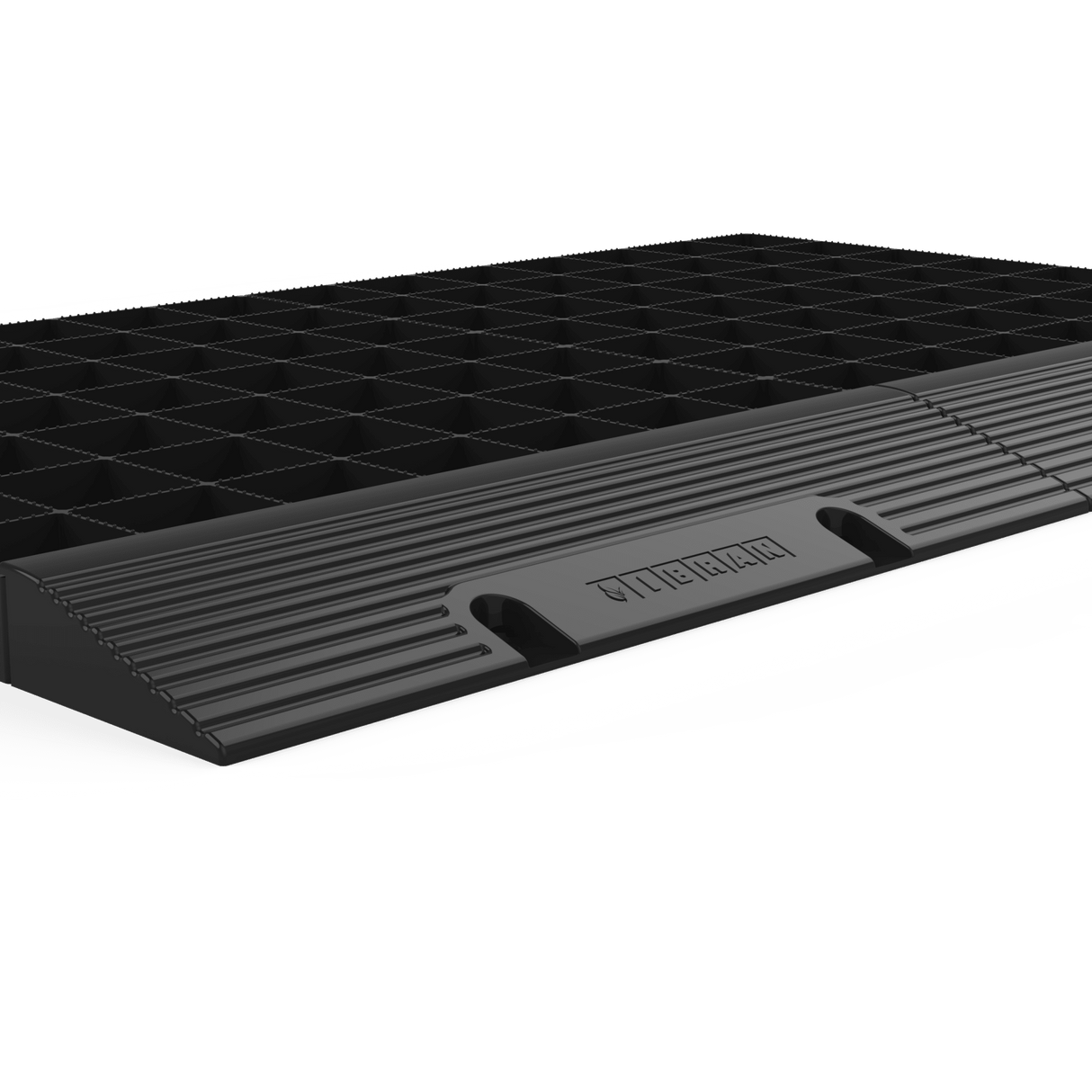 IBRAN V Grid Ramp Edging For Shed Bases And Gravel Or Grass Grids Edge Protection Bolted To Ground - Armstrong Cheshire