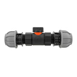 In-Line BSPF Valve with 2 x 20mm MDPE Straight Connectors - Armstrong Cheshire