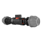 In-Line BSPF Valve with 2 x 20mm MDPE Straight Connectors - Armstrong Cheshire