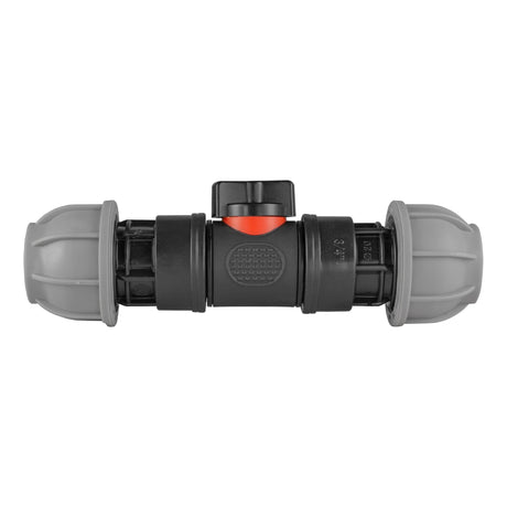 In-Line BSPM Valve with 2 x 20mm MDPE Straight Connectors - Armstrong Cheshire