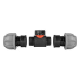 In-Line BSPM Valve with 2 x 20mm MDPE Straight Connectors - Armstrong Cheshire