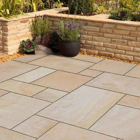 Indian Sandstone Paving Slabs – Sunset Buff - Armstrong Cheshire