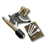 Leather Craft Tool Set – Half Moon Knife, Beveler & Stitching Chisels