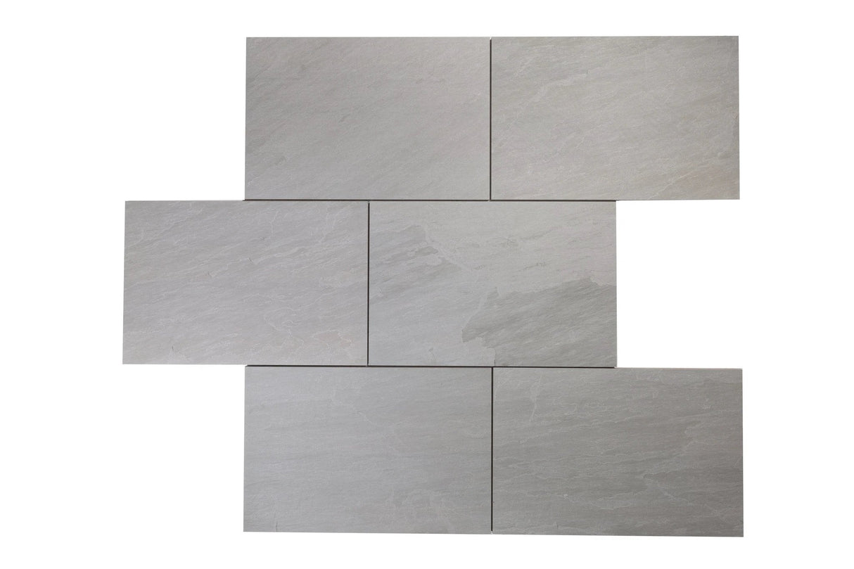 Luzia Porcelain Paving  Sandstone Grey Outdoor Tiles - Armstrong Cheshire