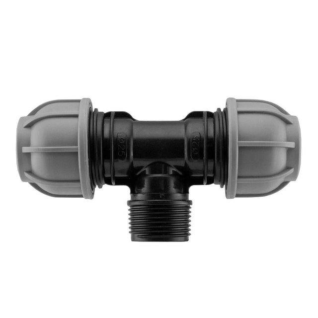 MDPE Tee 50mm - 1.5" BSPM - 50mm - Armstrong Cheshire