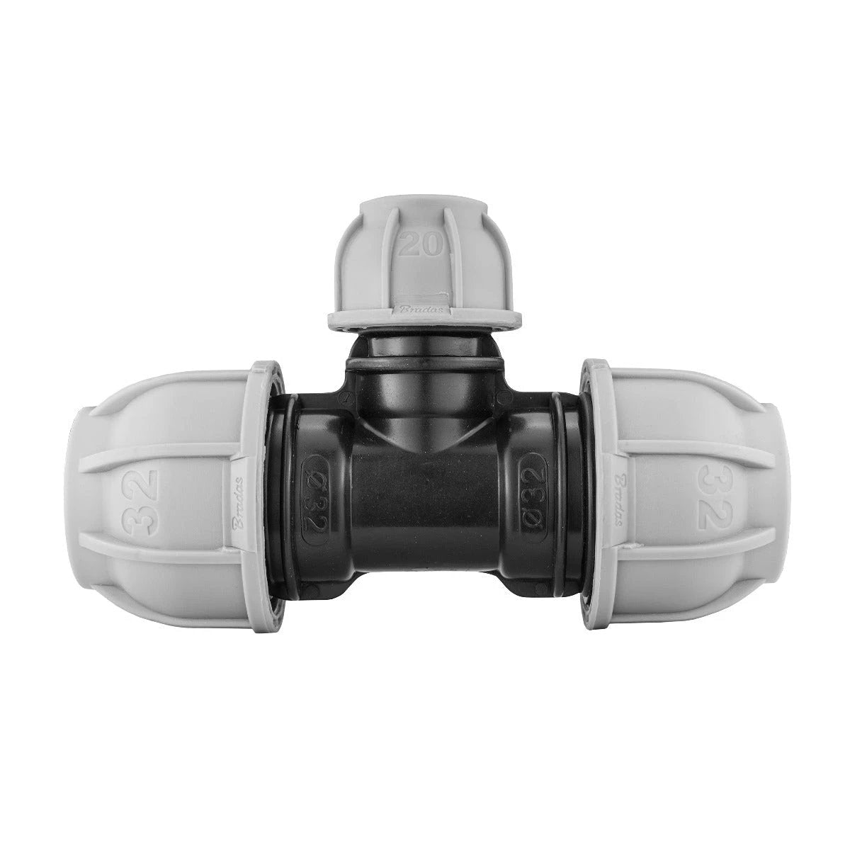 MDPE Tee Reducing 32mm - 20mm - 32mm - Armstrong Cheshire