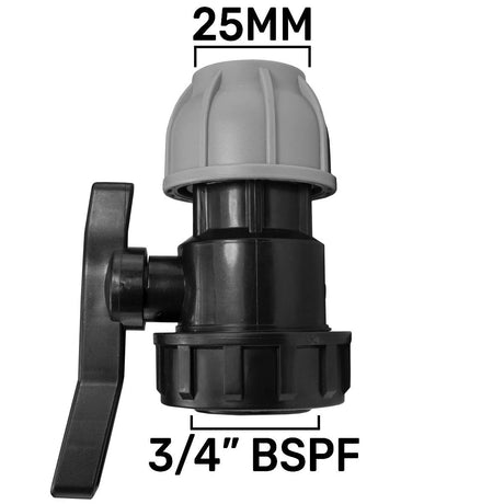 MDPE Valve 25mm - 3/4" BSPF - Armstrong Cheshire