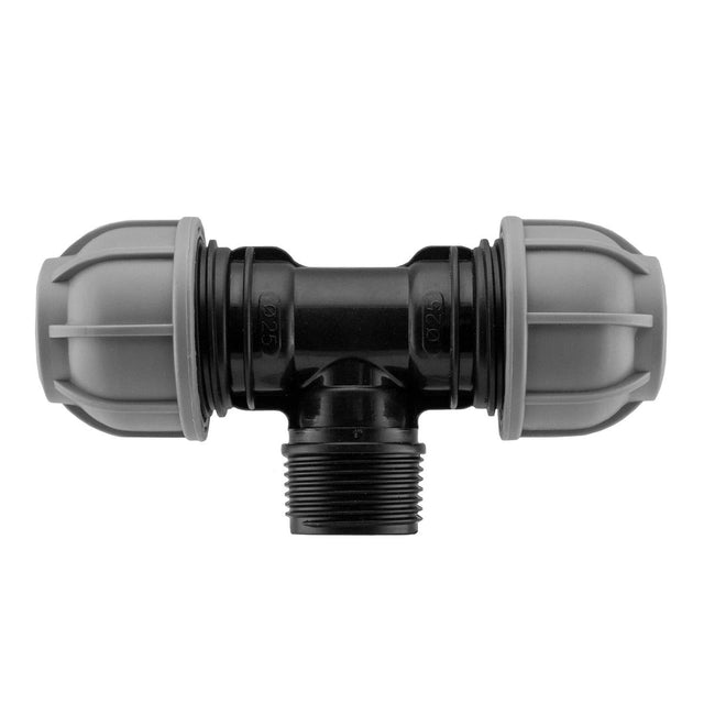 MDPE Tee 50mm - 1.5" BSPM - 50mm